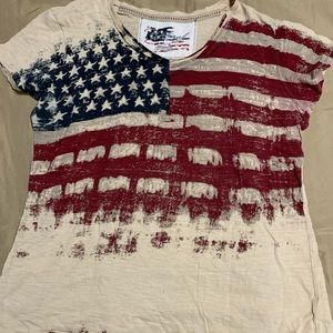 Women’s Patriots USA Flag Tshirt